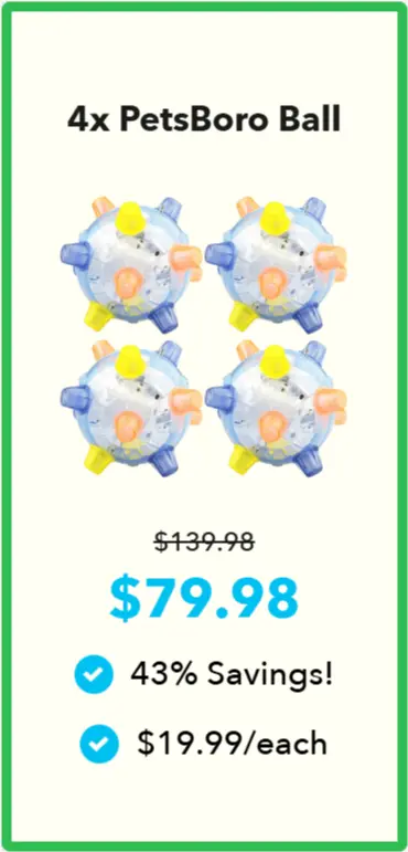 PetsBoro Pet Ball package price 